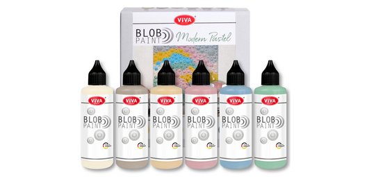 ViVA DECOR Peinture Blob Paint 'Modern Pastel', 6 pièces