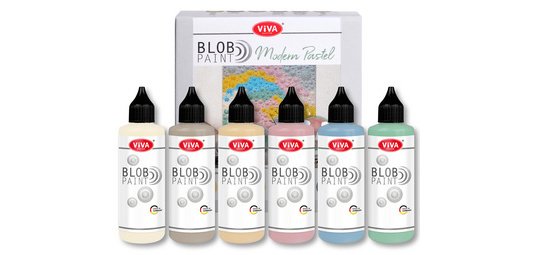 ViVA DECOR Peinture Blob Paint 'Modern Pastel', 6 pièces