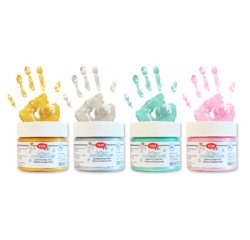 ViVA DECOR Peinture au doigt 'ViVA KIDS', set de 4 Pailleté