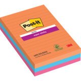 Bloc-note adhésif Boost ligné Super Sticky Notes 101 x 152 mm - bloc de 90 feuilles