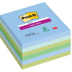 Bloc-note adhésif assorti ligné Super Sticky Notes 101 x 101 mm - bloc de 90 feuilles