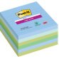 Bloc-note adhésif assorti ligné Super Sticky Notes 101 x 101 mm - bloc de 90 feuilles