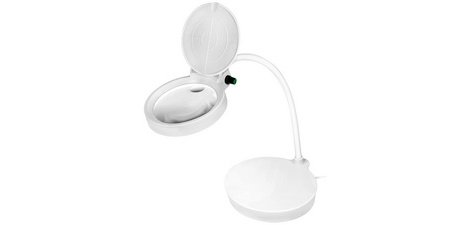 LED-Lupenleuchte, mit 2 Linsen, dimmbar, weiß