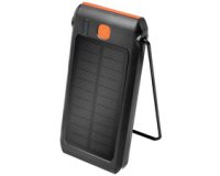 Batterie externe solaire, 10.000 mAh, noir