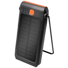 Batterie externe solaire, 10.000 mAh, noir