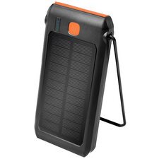 Batterie externe solaire, 10.000 mAh, noir