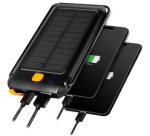 Powerbank solaire, 10.000 mAh, noir