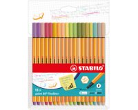Fineliner STABILO point 88/18 Fin étui 18 pièces assorti