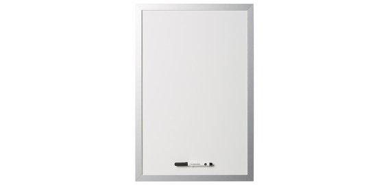 Tableau blanc design, 600 x 450 mm, argent