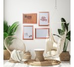 Tableau design en liège Kamashi, 600 x 450 mm, or