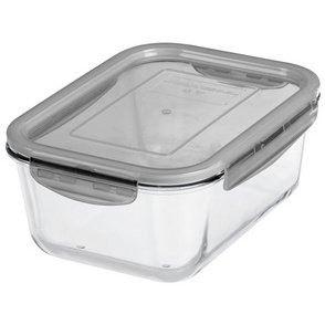 Boîte de conservation en verre, 0,75 litre, gris