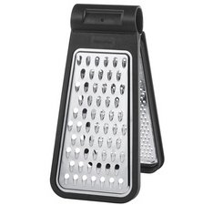 Râpe pliante, 2 faces, acier inoxydable / noir