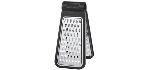 Râpe pliante, 2 faces, acier inoxydable / noir