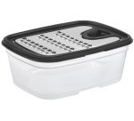 Râpe avec récipient, transparent/noir