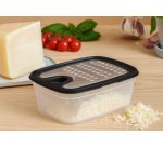 Râpe avec récipient, transparent/noir