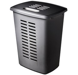 Panier à linge avec couvercle, 60 litres