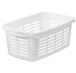 Corbeille à linge, 30 litres, blanc
