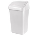 Poubelle à couvercle basculant, 25 litres, blanc