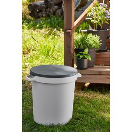 Couvercle pour baquet de jardin 80 litres, gris foncé