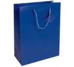 Sac cadeau, vernis mat, taille: S, bleu outremer
