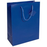 Sachet cadeau en papier, vernis mat, bleu