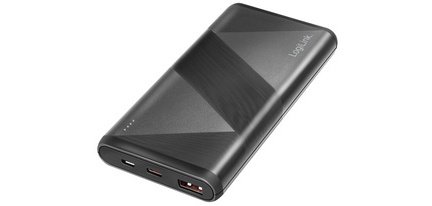 Powerbank, 10.000 mAh, 2x USB, noir