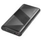 Batterie externe mobile, 10.000 mAh, 2x USB, noir