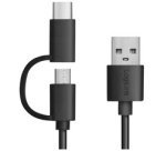 Powerbank, 10.000 mAh, 2x USB, noir