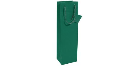 Sac à bouteille, vernis mat, pour une bouteille, vert