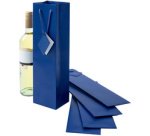 Sac à bouteille, vernis mat, pour une bouteille, bleu