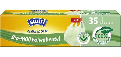 Sac poubelle bio, compostable, 35 litres, vert