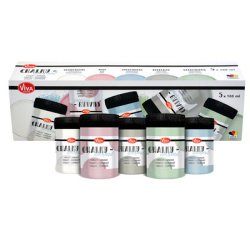 ViVA DECOR Set de couleurs craie 'Chalky pastell', 5 pièces