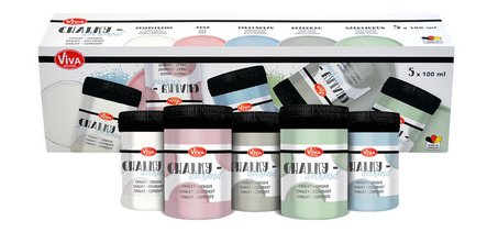 ViVA DECOR Set de couleurs craie 'Chalky pastell', 5 pièces