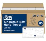 TORK Essuie-mains Singlefold, 226 x 230 mm, plié en Z, blanc