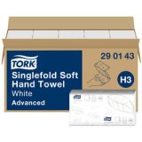 TORK Essuie-mains Singlefold, 226 x 230 mm, plié en Z, blanc