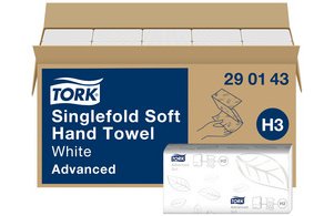 TORK Essuie-mains Singlefold, 226 x 230 mm, plié en Z, blanc