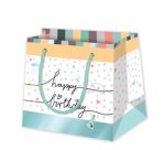 Sac cadeau 'Happy Eco B-day Typo', petit