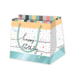 Sachet cadeau 'Happy Eco B-day Typo'