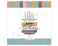 Carte d'anniversaire 'Happy Eco B-day Cake'