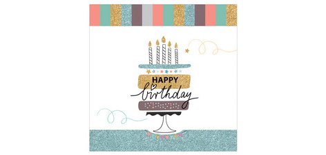 Carte d'anniversaire 'Happy Eco B-day Cake'