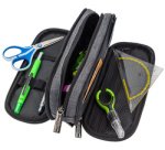 Trousse College, polyester, gris