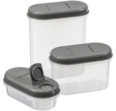 Boîte de conservation Margerit, set de 3, blanc