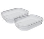 Set de 2 boîtes de congélation modulaires et empilables Helsinki, rectangulaires