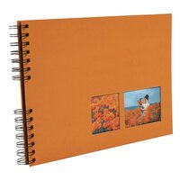 Spiralfotoalbum MILANO 32x22 cm, 50 schwarze Seiten - Orange