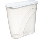 Boîte à céréales Margerit, 2,6 litres, blanc