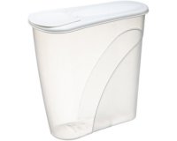Boîte à céréales Margerit, 2,6 litres, blanc