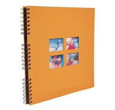 Spiralfotoalbum MILANO 32x32 cm, 60 schwarze Seiten