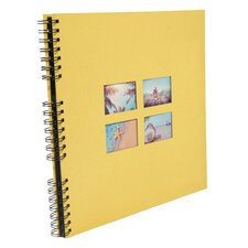 Spiralfotoalbum MILANO 32x32 cm, 60 schwarze Seiten - Gelb