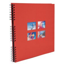Spiralfotoalbum MILANO 32x32 cm, 60 schwarze Seiten - Rot