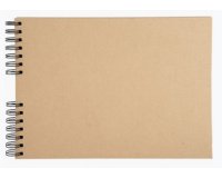 Kit de scrapbooking album 70 pages noires Scrap-Addict : Complet - Kraft brun